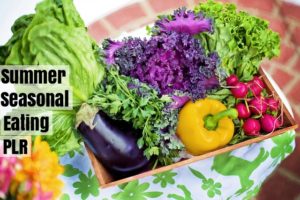 Here's a new healthy eating pack for you -- summer seasonal eating PLR.  Like most healthy eating packs, it's adaptable for a number of different niches.  Lifestyle, family, health and wellness, and food bloggers could all enhance their sites with this tasty pack.