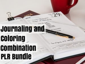 Journaling and coloring are both hot topics online.  I want to tell you about a combination journaling and coloring PLR bundle that offers a lot of content for all sorts of niches.  And by the way, this topic is very profitable.